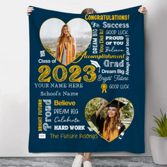 Couverture personnalisée de remise des diplômes en art de mots avec photo, cadeau senior de remise des diplômes de la classe 2023, cadeau de remise des diplômes pour fille 