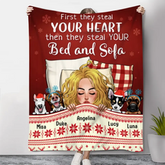Cadeau de Noël pour les amoureux des chiens, couverture polaire personnalisée pour chien, je veux juste câliner mon chien