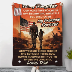 Veteran's Daughter - Personalized Blanket