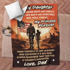 Veteran's Daughter - Personalized Blanket