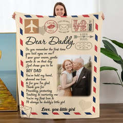 Couverture de lettre cher papa de la fille, cadeau de la fête des pères de la fille, cadeaux photo personnalisés pour papa 