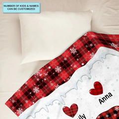 Christmas Snowman Nana - Personalized Custom Blanket - Christmas Gift For Grandma, Mom, Family Members - 50% OFF