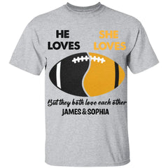 Les fans de football américain s’aiment - Chemise personnalisée - Sweat à capuche - Cadeau sweat-shirt pour couple