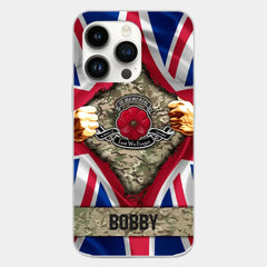 Personalized British Soldier Phone Case