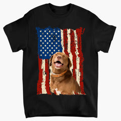 Personalize upload your dog photo flag background print clothes