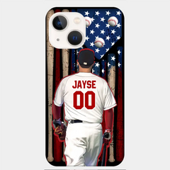 Étui de téléphone de baseball personnalisé personnalisé - Meilleure idée cadeau pour les amateurs de baseball