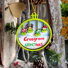 Christmas Family Greenmas Personalized Single Layer Mixed Ornament