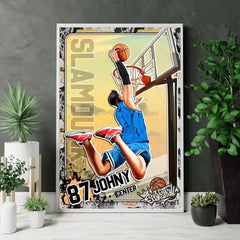 Affiche de basket-ball personnalisée, toile, style vintage, cadeaux pour fils de basket-ball, cadeaux pour les amateurs de basket-ball, cadeaux de basket-ball personnalisés, cadeaux pour joueurs de basket-ball avec nom, numéro et look personnalisés
