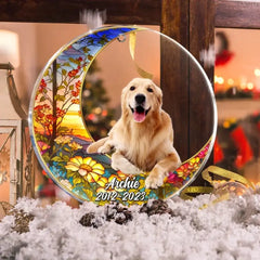 Custom Personalized Memorial Pet Acrylic Ornament - Custom Photo - Memorial Gift Idea For Pet Owners