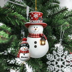 Christmas Snowman Grandma With Grandkids Personalized Personalized Ornament