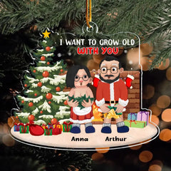 I Want To Grow Old With You - Personalized Couple Ornament