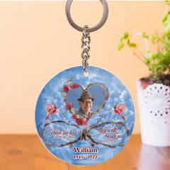 Custom Personalized Memorial Photo Acrylic Keychain - Memorial Gift Idea For Mother's Day/Father's Day - Those We Love Don't Go Away They Walk Beside Us Everyday