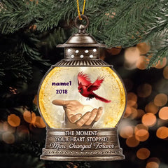 Christmas Lantern Memorial Butterfly Cardinal Personalized Wood Custom Shape Ornament