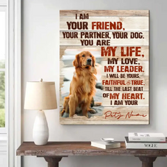 Affiche de portrait de chien personnalisée, je suis votre chien, cadeaux photo personnalisés pour animaux de compagnie pour les propriétaires d’animaux de compagnie