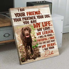 Affiche de portrait de chien personnalisée, je suis votre chien, cadeaux photo personnalisés pour animaux de compagnie pour les propriétaires d’animaux de compagnie