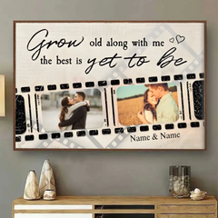 Personalized Poster/Wrapped Canvas - Anniversary, Birthday, Home Decor, Valentine Gift For Couples, Husband, Wife, Lovers - Photo Inserted