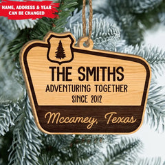 Personalized Christmas Ornament - National Park, Camping Gift, Adventure Gift
