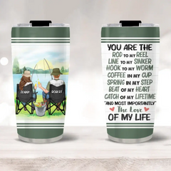 Custom Personalized Fishing Couple Tumbler - Gift Idea For Couple/Fishing Lovers - You Are The Rod To My Reel