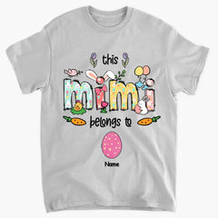 Chemise Mimi de Pâques, Chemise grand-mère personnalisée, Cette Mimi appartient à la chemise de noms d’enfants, Chemise de Pâques, Cadeau de Pâques pour Mimi, Chemise Mimi Bunny