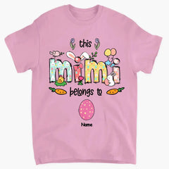 Easter Mimi Shirt, Personalized Grandma Shirt, This Mimi Belongs To Kids Names Shirt, Easter Shirt, Easter Gift for Mimi, Mimi Bunny Shirt