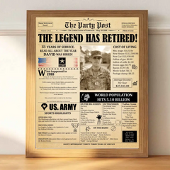 Téléchargez votre photo personnalisée, affiche cadeau de retraite pour vétéran américain imprimée
