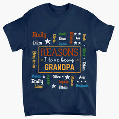 Gift For Grandpa Reasons I Love Being Word Art Shirt - Hoodie - Sweatshirt