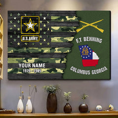 Veteran Custom Poster And Canvas Military Base Custom Division Military Personalized Gift For Veterans