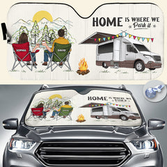 Home Is Where We Park It - Personalized Car Sun Shade