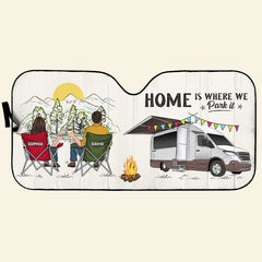 Home Is Where We Park It - Personalized Car Sun Shade