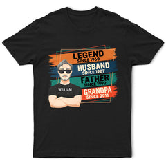Legend Husband Father Grandpa - Personalized T Shirt