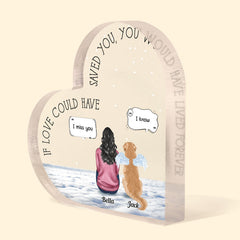 Memorial Pet - Personalized Heart Shaped Acrylic Plaque
