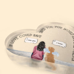 Memorial Pet - Personalized Heart Shaped Acrylic Plaque