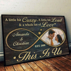 A Whole Beaucoup Of Love - Affiche horizontale personnalisée - Télécharger l’image, cadeau pour les couples, mari femme