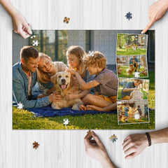Collage de photos personnalisé - Collage de photos Puzzle simple minimaliste - Meilleur cadeau pour le couple familial, lui, ses amis