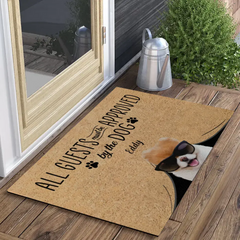 All Guests Must Be Approved By The Dog - Personalized Doormat - Best Gift For Dog Lovers