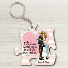 Personalized Keychain Emergency Couple, Nurse and firefighter, Nurse and Cop, Army Wife, Police Couple, First responder Couple, Fireman and nurse