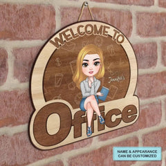 Personalized Door Sign - Birthday Gift For Office Staff - Welcome To My Office