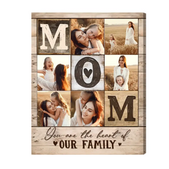 Affiche de collage de photos de maman, cadeau de Noël personnalisé pour maman, cadeau photo d’anniversaire de maman