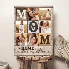 Affiche de collage de photos de maman, cadeau de Noël personnalisé pour maman, cadeau photo d’anniversaire de maman