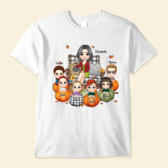 T-shirt personnalisé de la saison d'automne des petites citrouilles de grand-mère