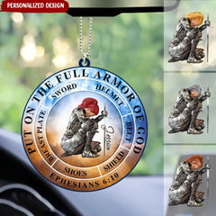 Woman Warrior Put On The Full Armor Of God Personalized Ornament