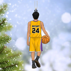 Basketball Player Personalized Ornament Gift For Basketball Lovers, Custom Christmas Gifts For Basketball Player