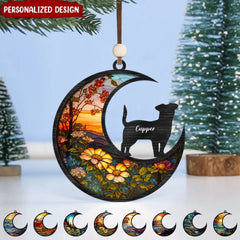 Personalized Puppy Pet Dog and Cat Loss Memorial Suncatcher Ornament