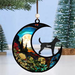 Personalized Puppy Pet Dog and Cat Loss Memorial Suncatcher Ornament