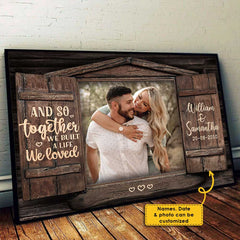 And So Together - Personalized Horizontal Poster/Canvas - Upload Image, Gift For Couples