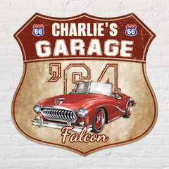 Garage Signs - Personalized Custom Shaped Metal Garage Sign