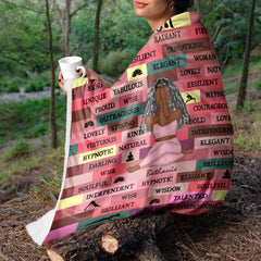 Yoga Girl I Am Bold - Gift For Yourself, Gift For Women - Personalized Fleece Blanket